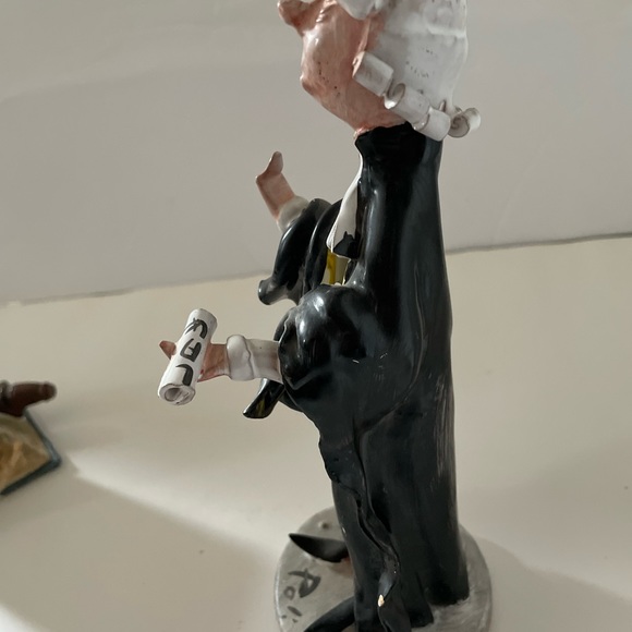 3 pieces lawyer Rare SCAT CERAMICA Figurine Poli Cesare -lawyer desk decoration - Picture 7 of 12